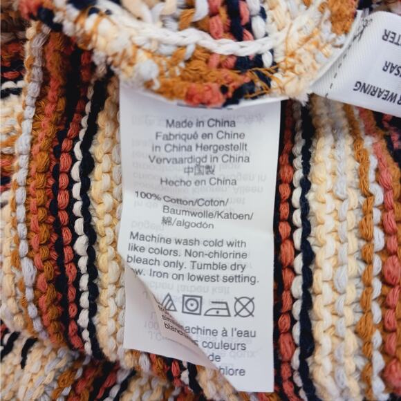 Madewell SZ S Arden V-Neck Crop Striped Pullover Sweater In Stripe - Picture 7 of 7